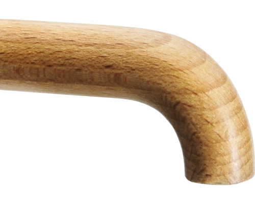 Detailansicht eines runden Holzgriffs