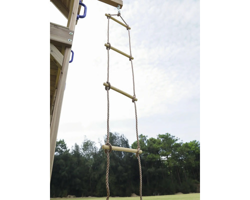 Seilleiter für Spielturm mit Holzsprossen