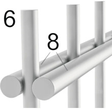 Detailansicht eines Handtuchhalters aus Metall