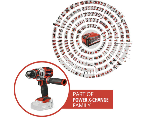 Akku-Bohrschrauber als Teil der Power X-Change Familie