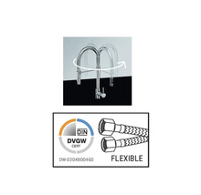 Küchenarmatur mit schwenkbarem Auslauf und DVGW Zertifikat für Trinkwasser.