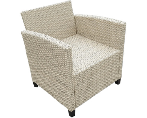 Korbsessel für den Außenbereich mit Armlehne