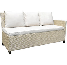 Gartensofa aus Polyrattan mit Polster und Kissen