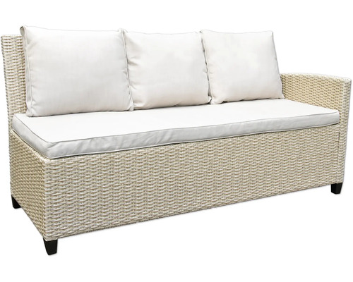 Gartensofa aus Polyrattan mit Polster und Kissen
