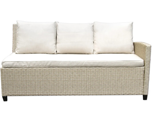 Rattan Sofa mit Polster und Kissen für den Außenbereich