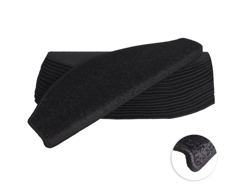 Stufenmatten-Set Dynasty halbrund schwarz 23,5x65x4,5 cm 15-teilig Stufenmatten aus Textil