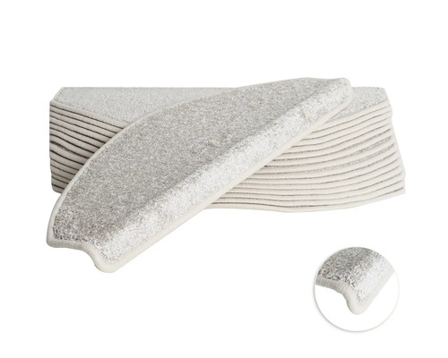 Stufenmatten-Set Fortuna halbrund beige 23,5x65x4,5 cm 15-teilig Stufenmatten Set zur Treppensicherung und Dekoration