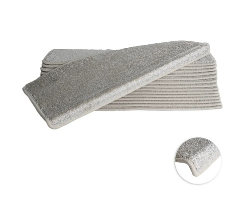 Stufenmatten-Set Fortuna rechteckig beige 23,5x65x4,5 cm 15-teilig Stufenmatten aus Textil im Stapel mit Detailansicht