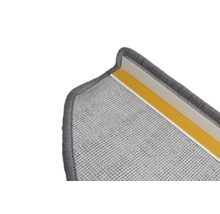 Stufenmatten-Set Mount Twist halbrund silber 23,5x65x4,5 cm 15-teilig