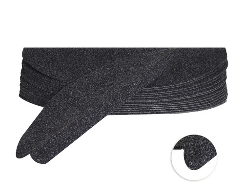 Stufenmatten-Set Paris halbrund anthrazit 22,5x65x3,5 cm 15-teilig Stufenteppich Halbmond zur Verlegung auf Treppen