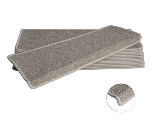 Stufenmatten-Set Rambo rechteckig beige 23,5x65x4,5 cm 15-teilig Stufenmatten Set aus Textil