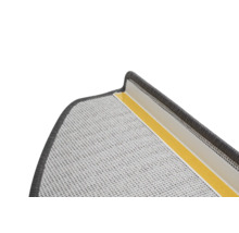 Stufenmatten-Set Rambo halbrund grau 23,5x65x4,5 cm 15-teilig