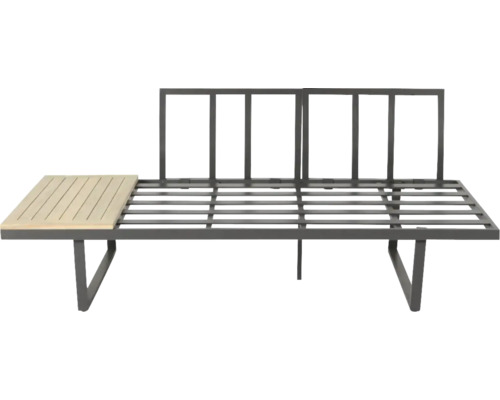 Gartenbankgestell mit Seitentisch aus Holz