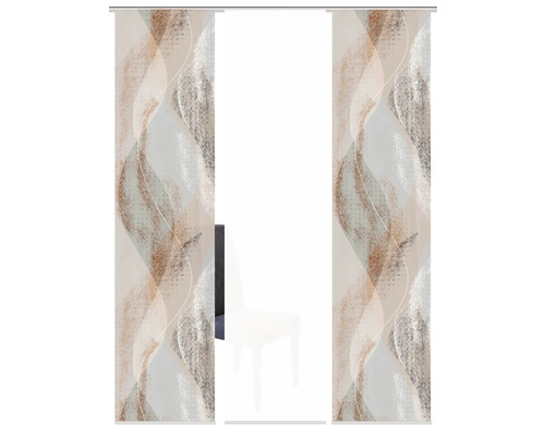 Dekorativer Schiebevorhang mit abstraktem Muster für Fenster