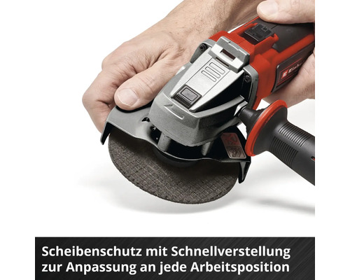 Einhandwinkelschleifer mit Schnellverstellung zum Anpassen an jede Arbeitsposition
