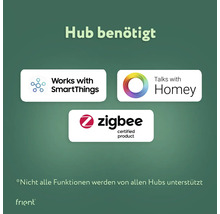 Funktioniert mit SmartThings. Kompatibel mit Homey. Zigbee Certified Product.
