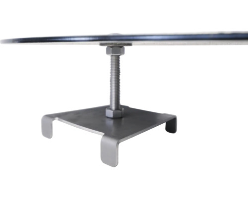Metallstütze mit Gewindestange und quadratischer Basis