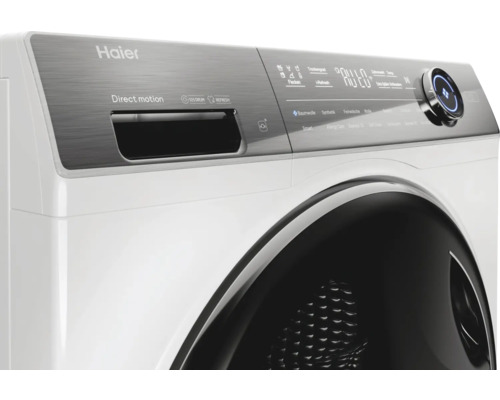 Haier Waschmaschine Detailansicht des Bedienfelds und der Tür