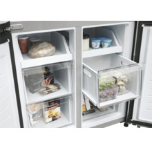 Kühl- und Gefrierkombination Multi Door HAIER HCR3818ENMM BxHxT 83,3 x 181,5 x 65 cm Kühlteil 311 l Gefrierteil 156 l edelstahl