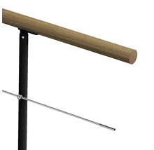 Geländer mit Holzhandlauf, Metallständer und Geländerstab