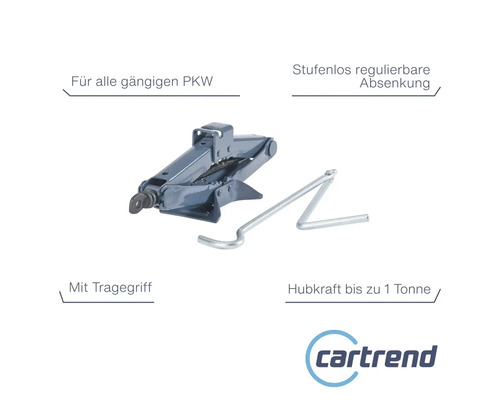 Scherenwagenheber mit Bedienungshebel