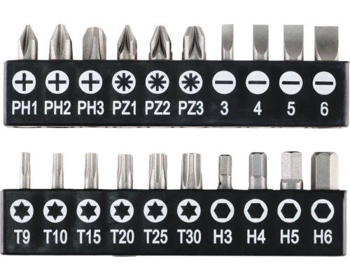 Sortiment verschiedener Schrauberbits