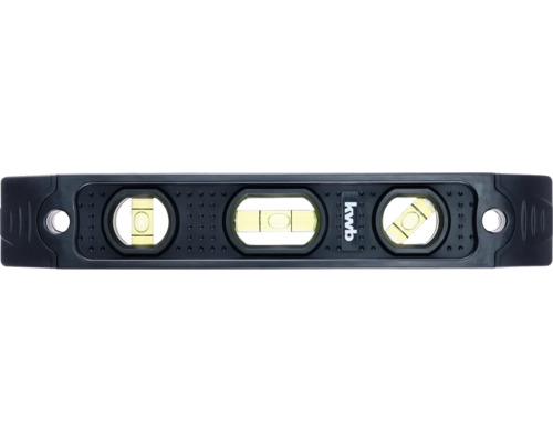 Wasserwaage mit drei Libellen und KWB Logo