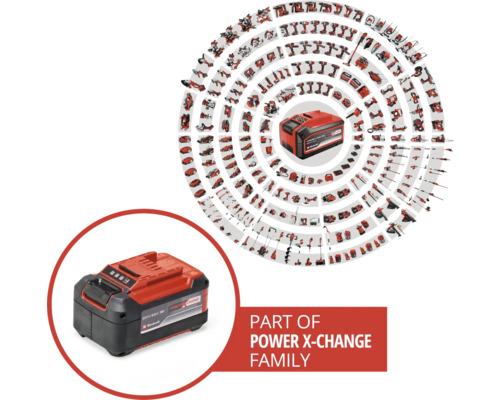 Einhell Power X-Change Akku mit kompatiblen Geräten