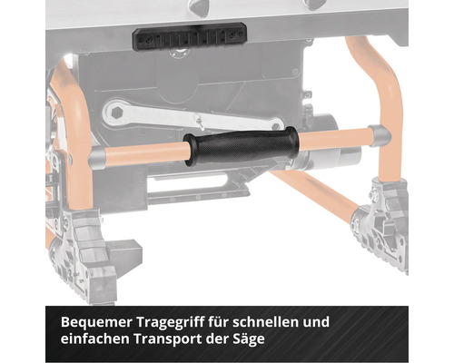 Griff für den einfachen Transport einer Säge