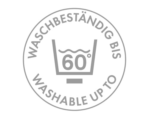 Waschbeständig bis 60 Grad