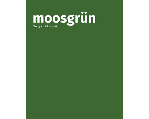 Moosgrüne Farbe, seidenmatter Glanzgrad