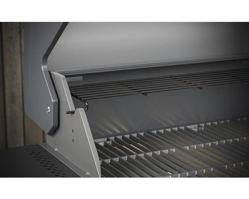 Innenansicht eines Gasgrills mit Grillrost