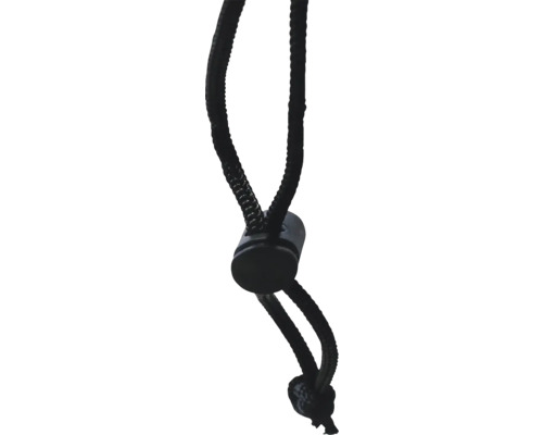Schwarze Kordel mit Verstellmechanismus