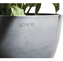 Blumentopf Ecopots Oslo Kunststoff Ø 23,1 cm 25 x 25 x 21,4 cm grauweiß