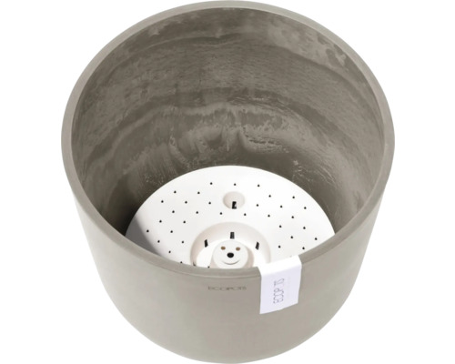 Grauer Pflanztopf mit Bewässerungseinsatz