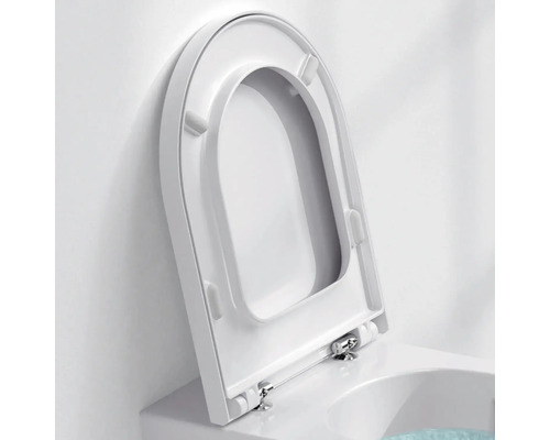 Toilettendeckel aus Sanitärkeramik geöffnet