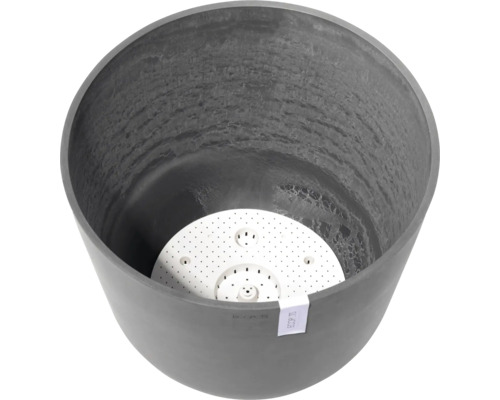 Grauer Pflanztopf mit Bewässerungseinsatz