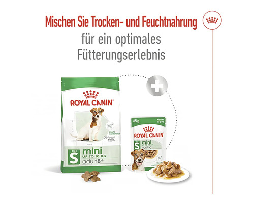 Royal Canin Trocken- und Nassfutter für kleine Hunde bis 10 Kilogramm und einem Alter ab 8 Jahren