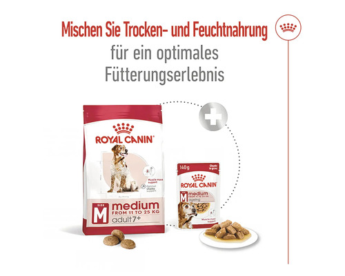 Royal Canin Hundefutter für mittelgroße, ältere Hunde mit Trocken- und Feuchtnahrung