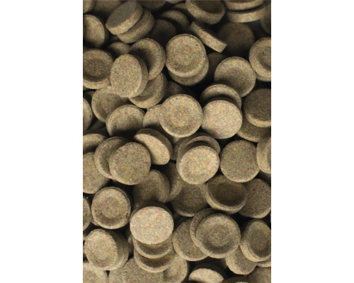 Nahaufnahme von Zierfischfuttertabletten