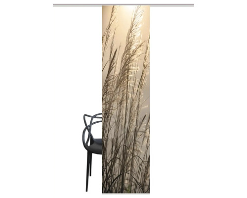Schiebegardine mit Gräser-Motiv