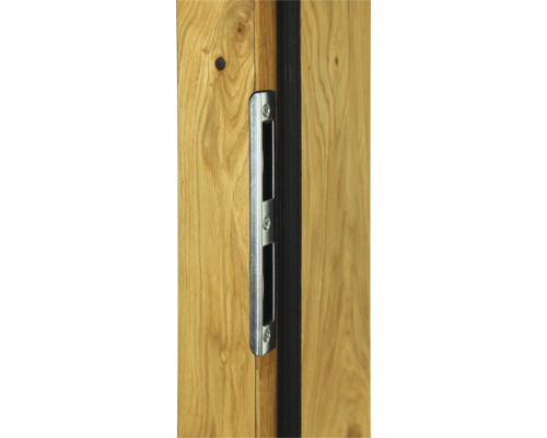 Tür mit eingebautem Türgriff aus Metall