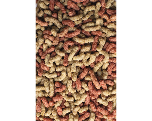 Nahaufnahme von Fischfutterpellets