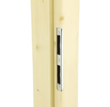 Detailansicht einer Holztür mit einem eingelassenen Türgriff aus Metall