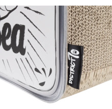 Kratzbrett für Katzen aus Pappe mit District 70 Logo