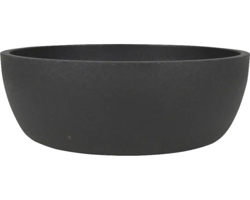 Schwarze Pflanzschale im Halbkugeldesign