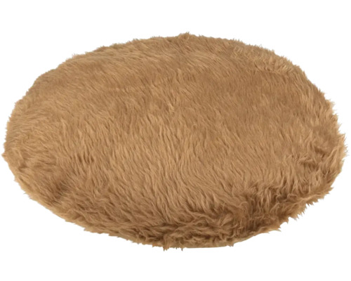 Runder Teppich mit Fellstruktur