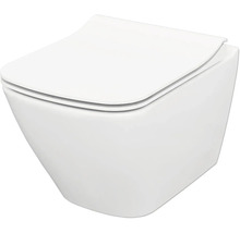 Wand-WC Set Cersanit City Square Tiefspüler ohne Spülrand weiß glänzend mit WC-Sitz, Vorwandelement pneumatisch SZWZ1008566282-thumb-4