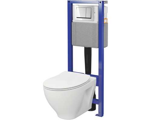 Wand-WC mit Spülkasten und Vorwandelement