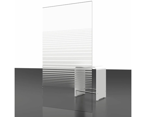 Acrylglas Duschwand mit Barhocker